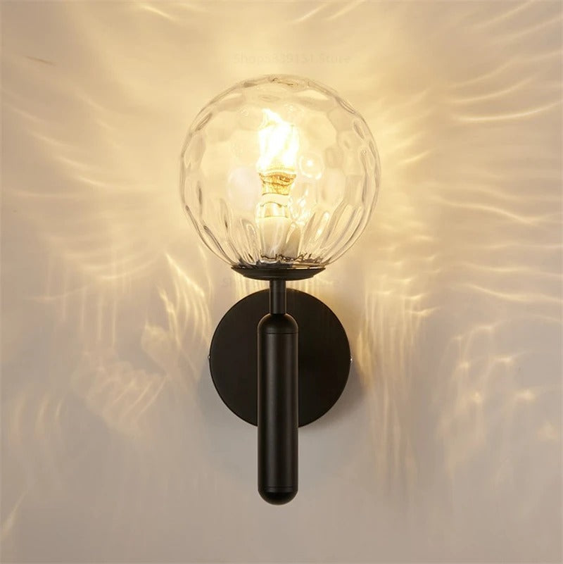 Modern Minimalist Glass Globe Wall Sconce Light | Glacia