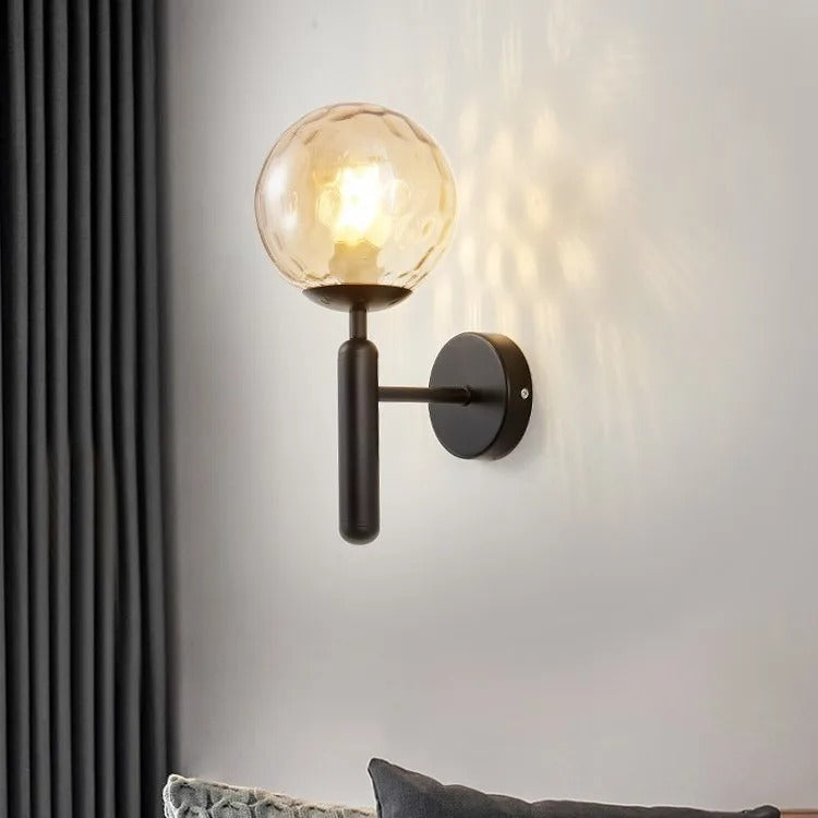 Modern Minimalist Glass Globe Wall Sconce Light | Glacia