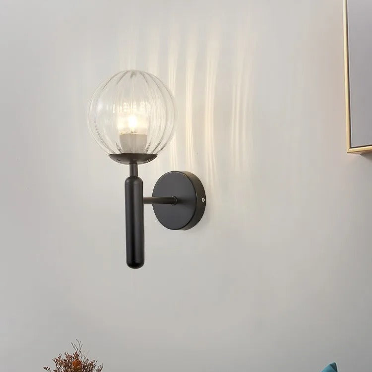 Modern Minimalist Glass Globe Wall Sconce Light | Glacia