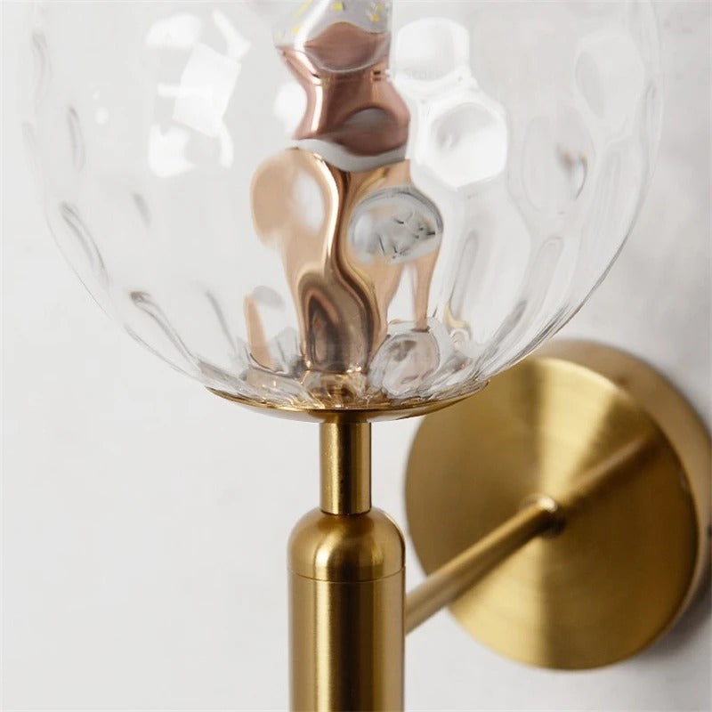 Modern Minimalist Glass Globe Wall Sconce Light | Glacia
