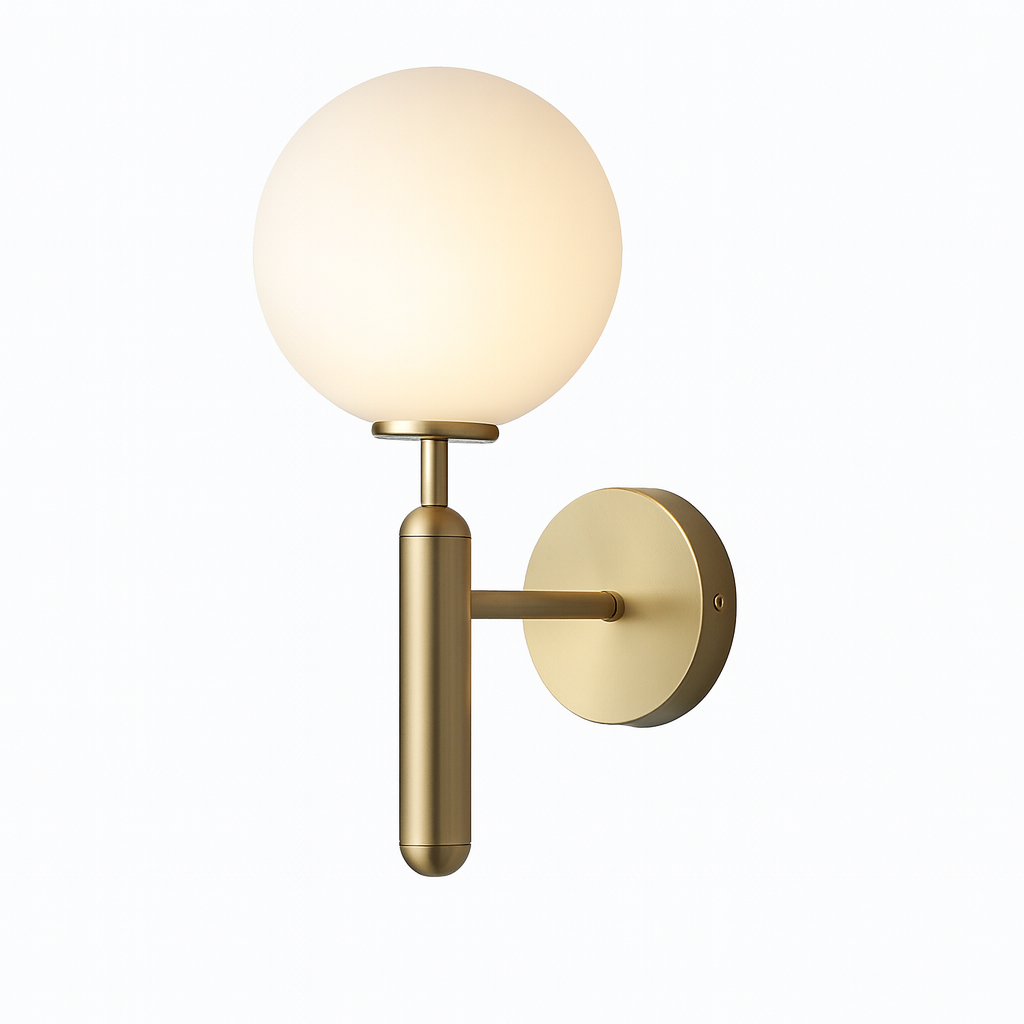 Modern Minimalist Glass Globe Wall Sconce Light | Glacia