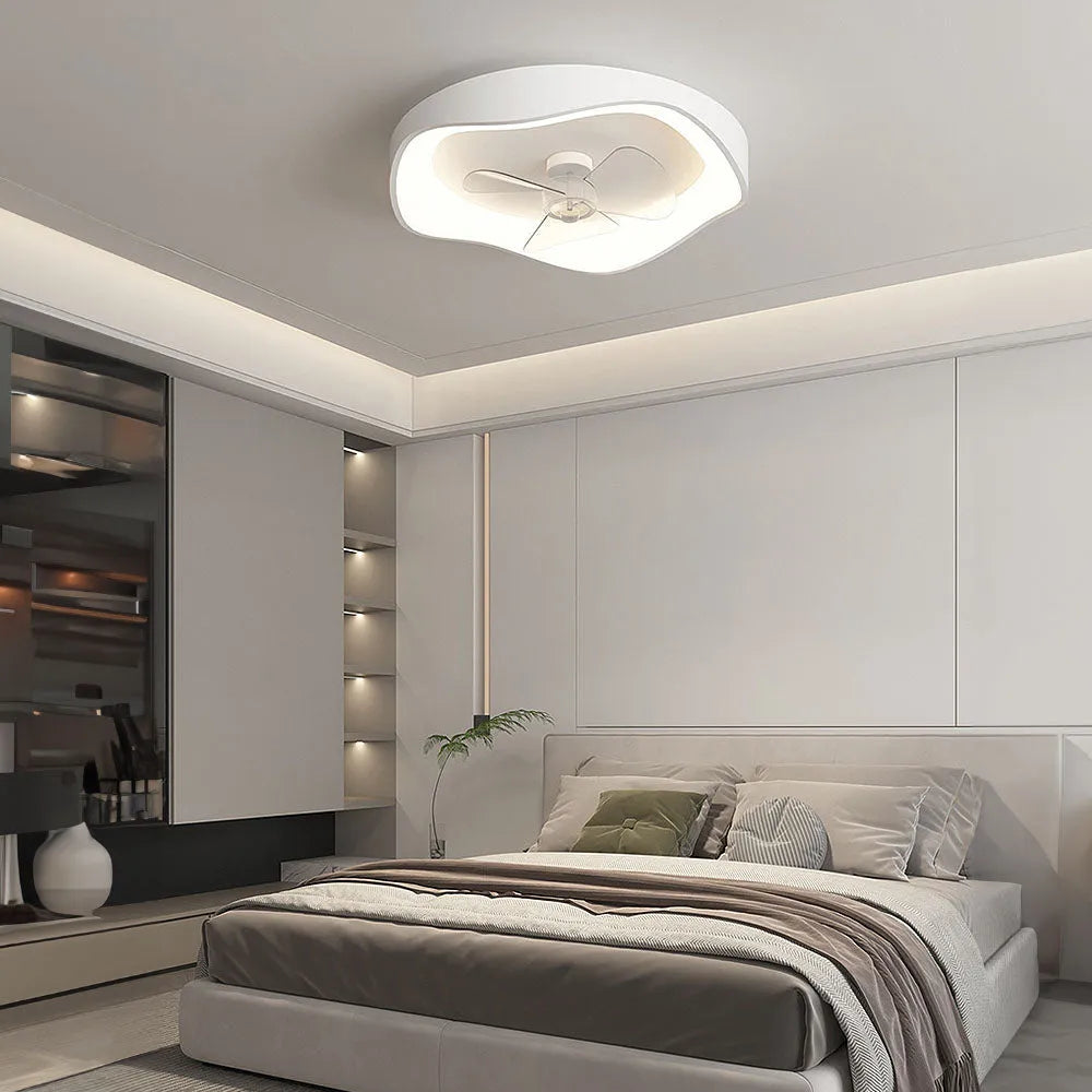 Modern Minimalist Iron Ceiling Fan Light Fixture | Varnico
