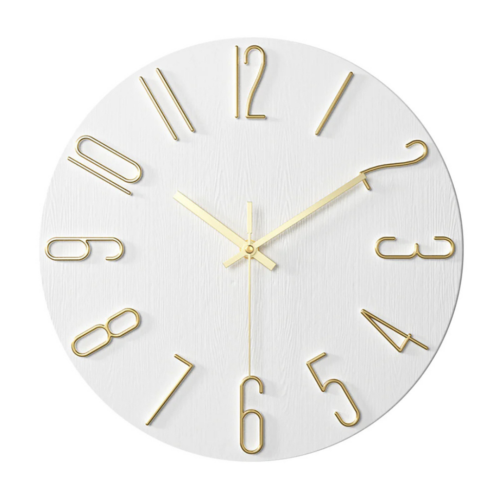 Modern Minimalist Wall Clock Silent Quartz Living Room | Quenova