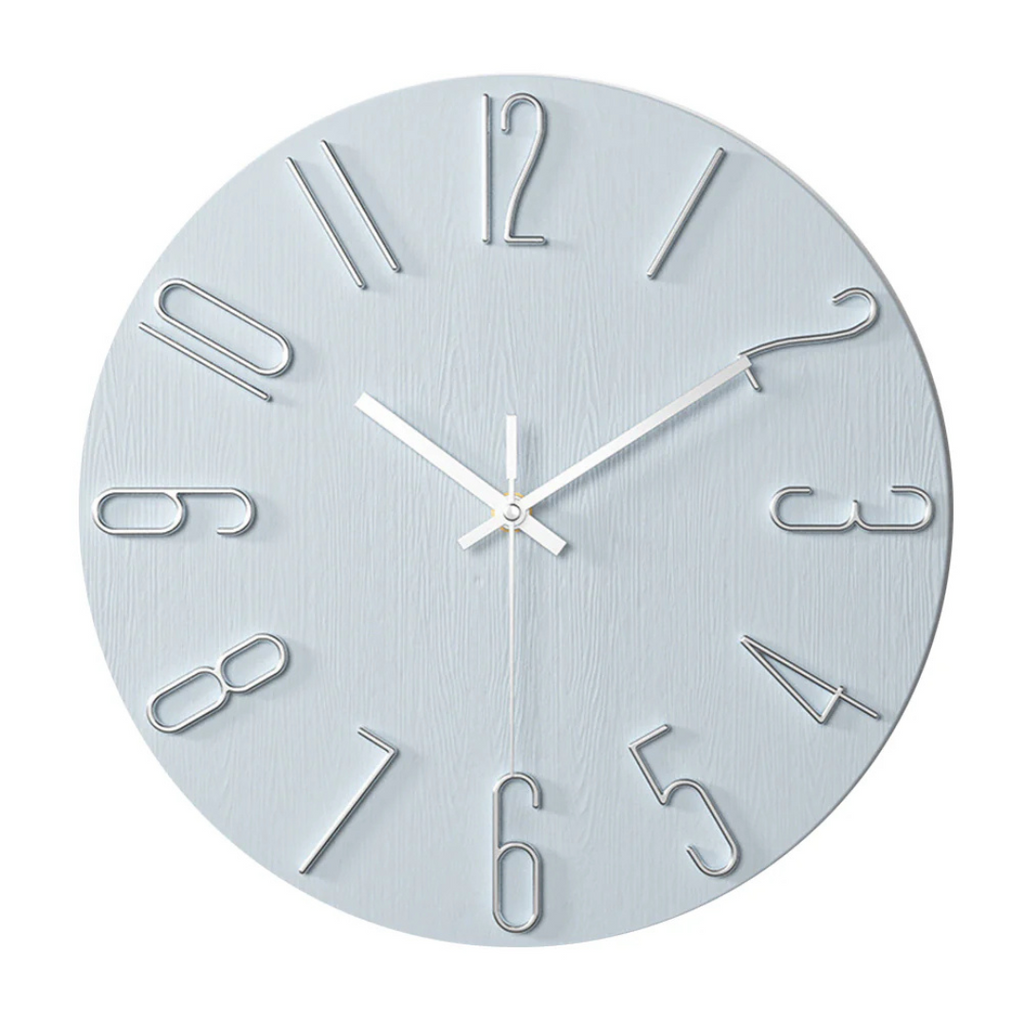 Modern Minimalist Wall Clock Silent Quartz Living Room | Quenova
