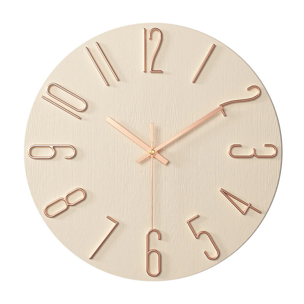 Modern Minimalist Wall Clock Silent Quartz Living Room | Quenova