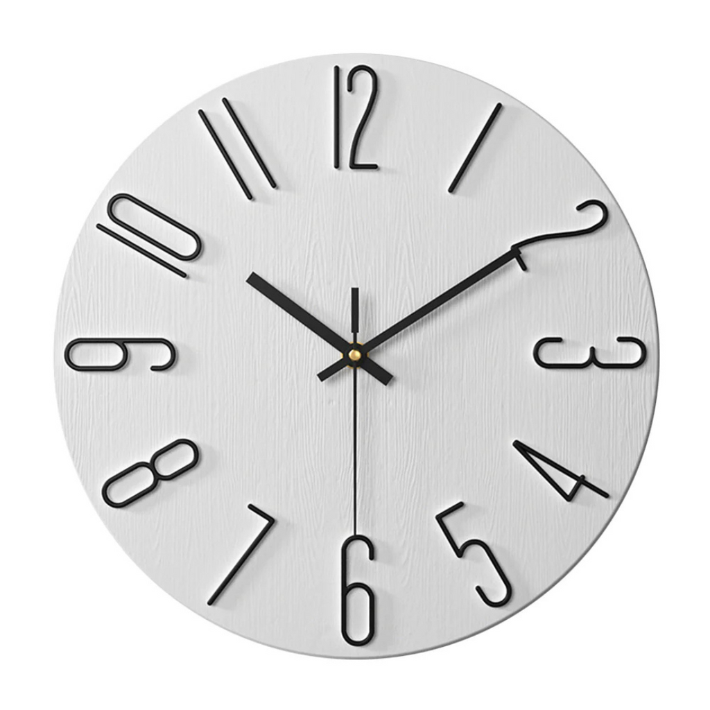 Modern Minimalist Wall Clock Silent Quartz Living Room | Quenova