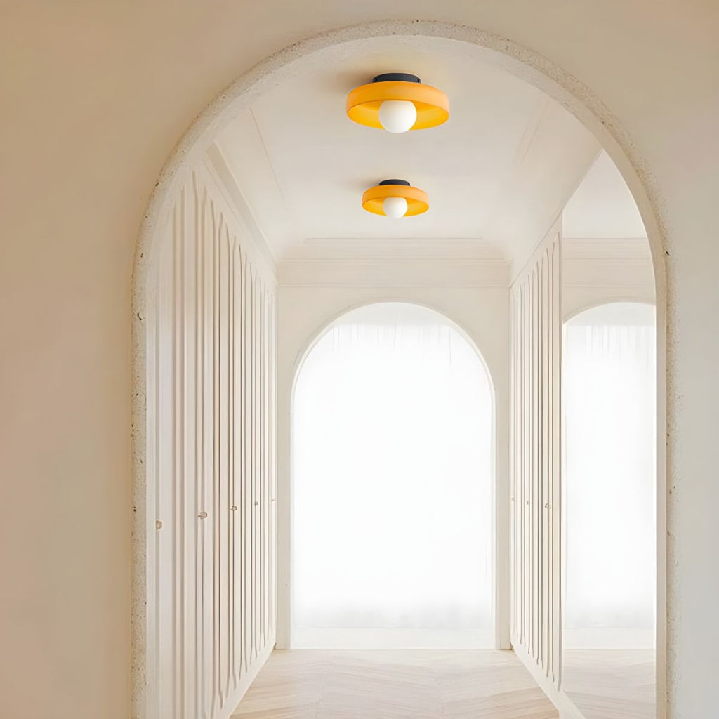 Modern Nordic Geometric Glass Ceiling Light Flush Mount | Lunvan