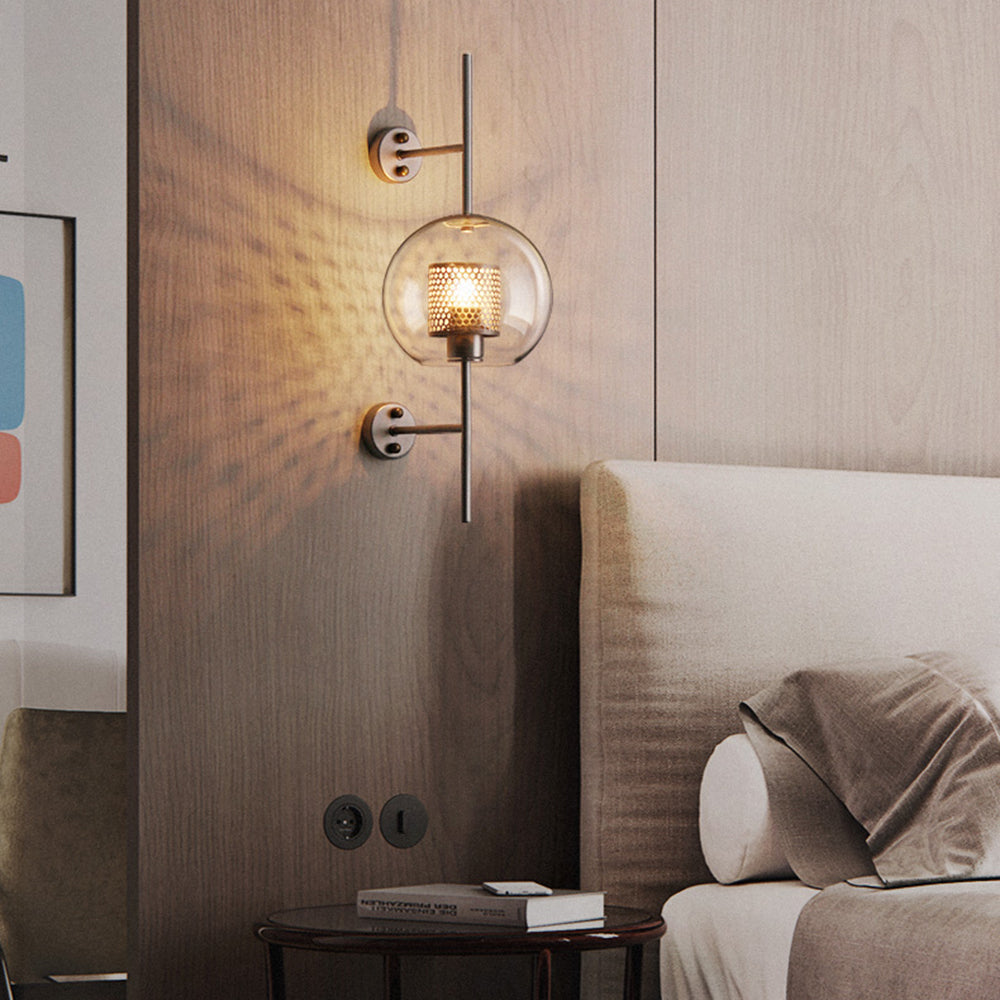 Modern Nordic Metal Glass Industrial Wall Light | Pelvino