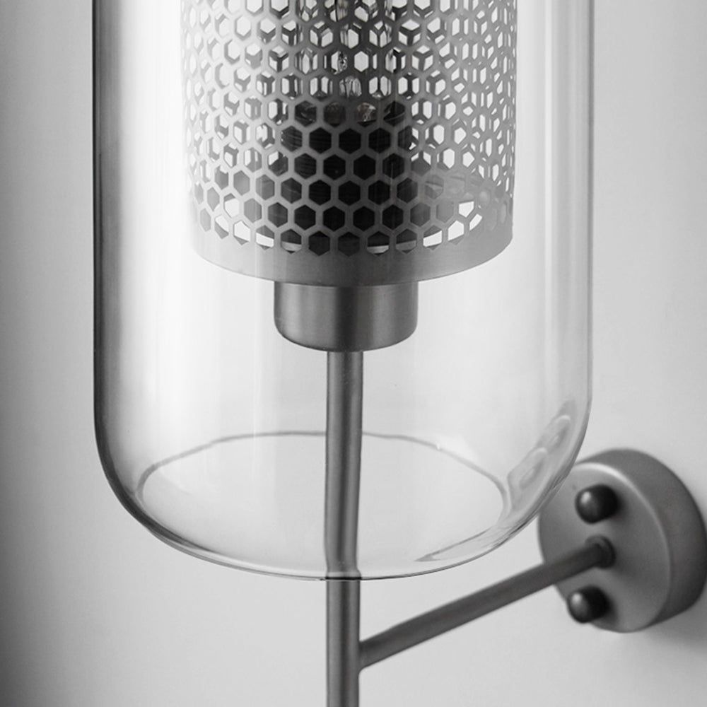 Modern Nordic Metal Glass Industrial Wall Light | Pelvino