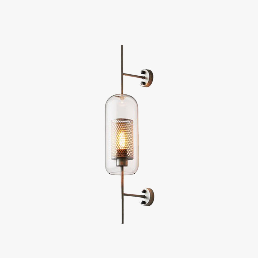 Modern Nordic Metal Glass Industrial Wall Light | Pelvino