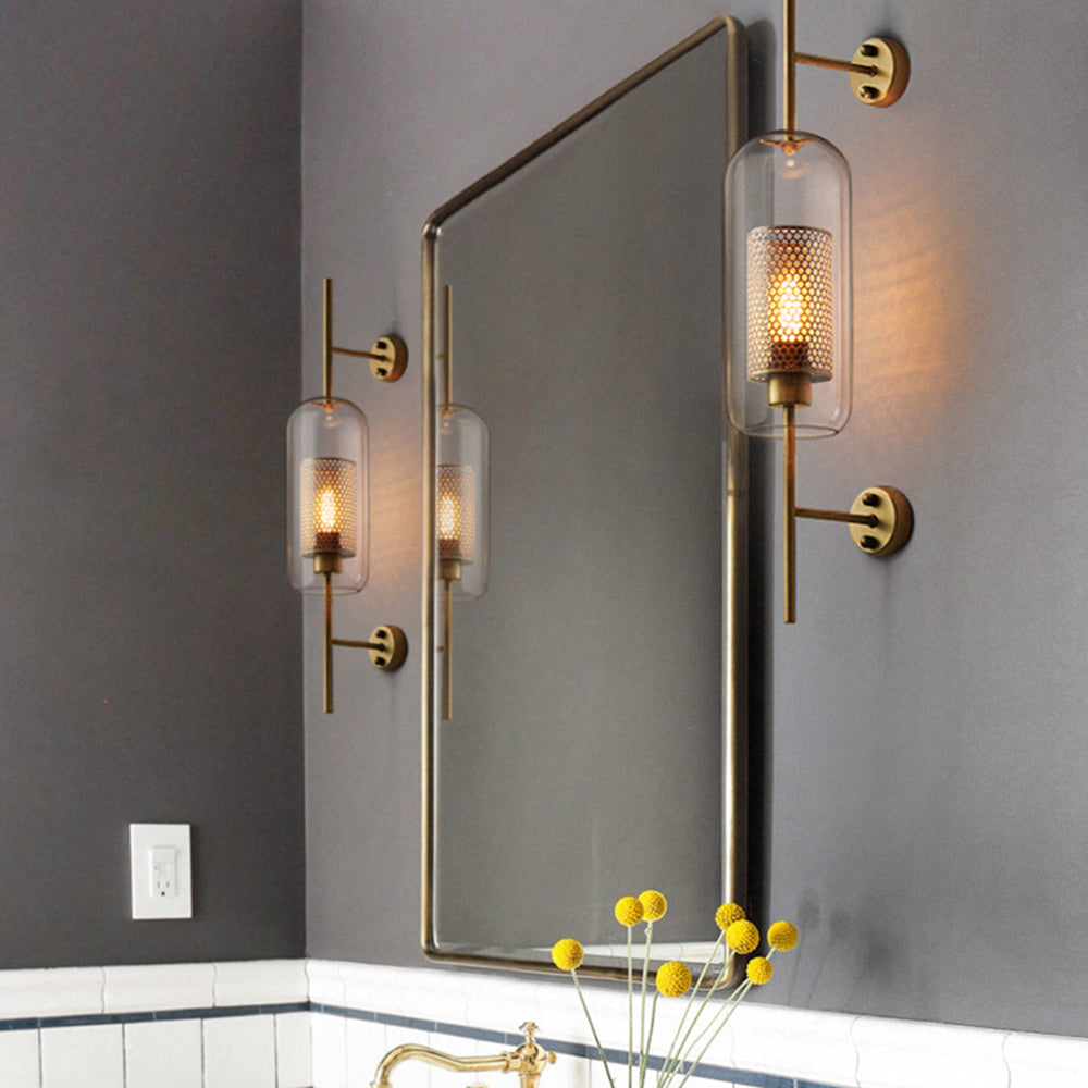 Modern Nordic Metal Glass Industrial Wall Light | Pelvino