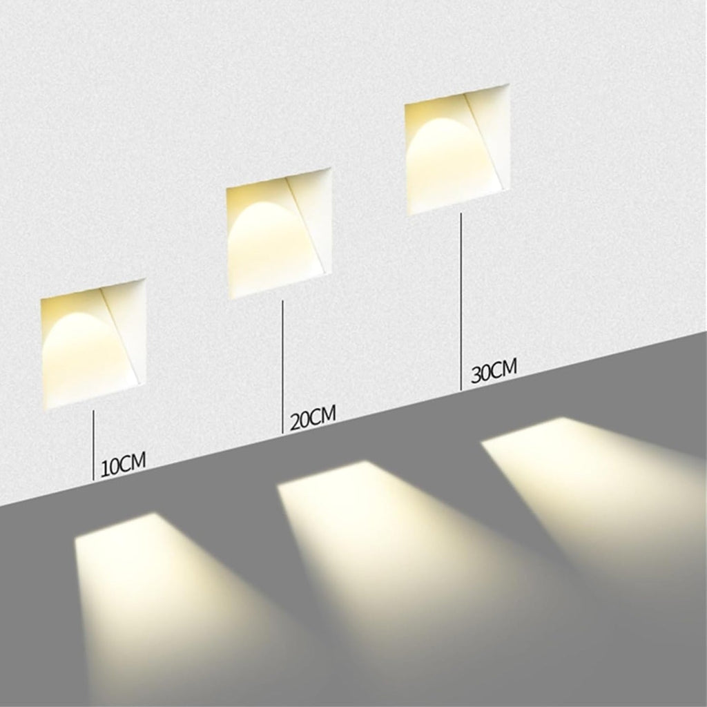 Modern Nordic Metal LED Sensor Recessed Wall Light | Sconva