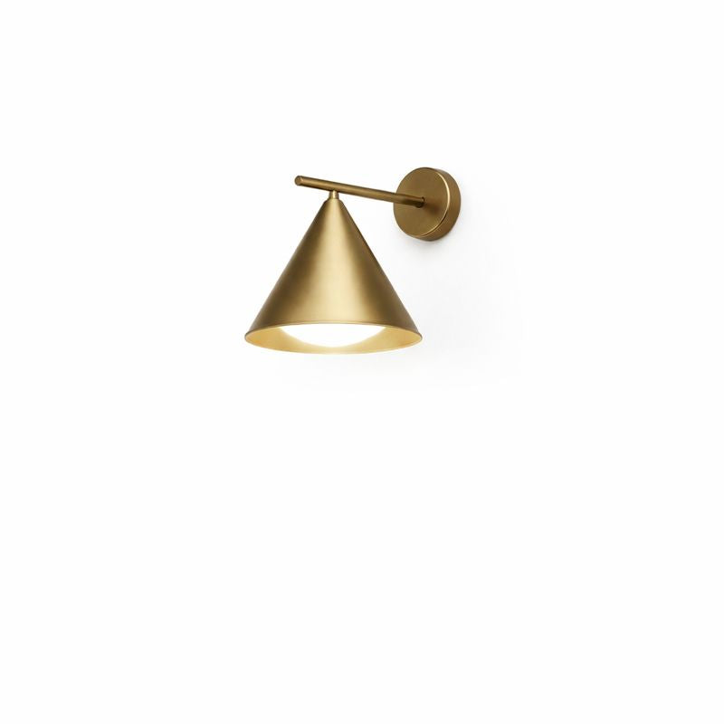 Modern Outdoor Cone Metal Wall Light with Warm LED | Parnel