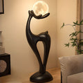 Modern Resin Deer Floor Lamp with LED Globe Shade | Zelvora