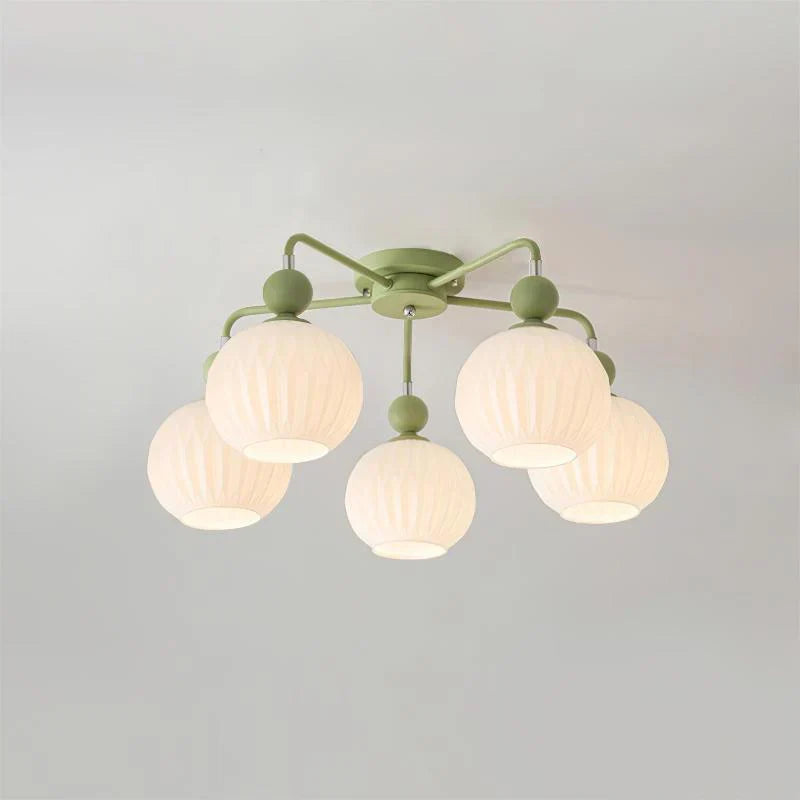 Modern Ribbed Glass Ceiling Light Fixture | Lumvir