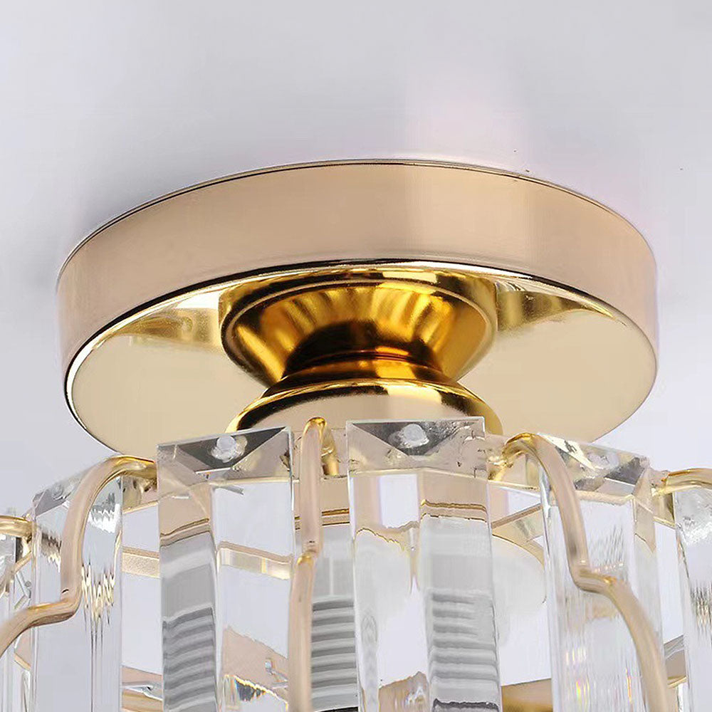 Modern Round Crystal Ceiling Light Gold or Black | Vilion