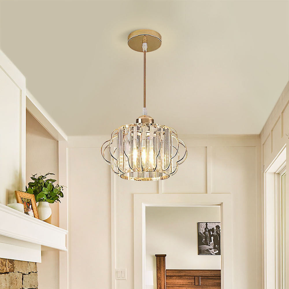 Modern Round Crystal Ceiling Light Gold or Black | Vilion