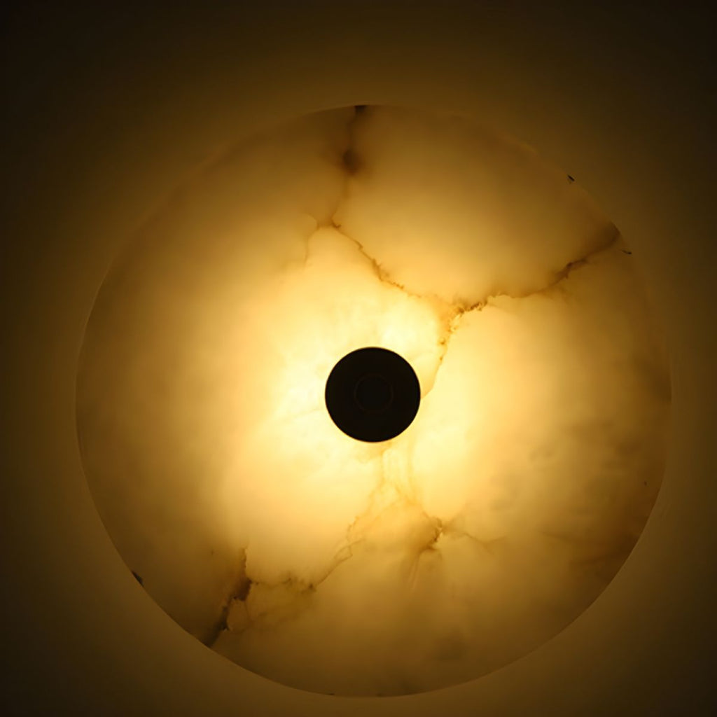 Modern Round Marble Alabaster Wall Light Design | Albaro