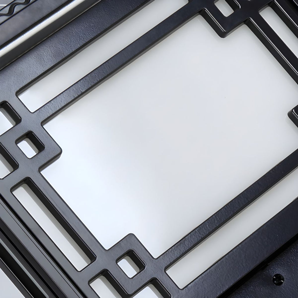 Modern Square Solar Metal Outdoor Light Fixture | Fenlora
