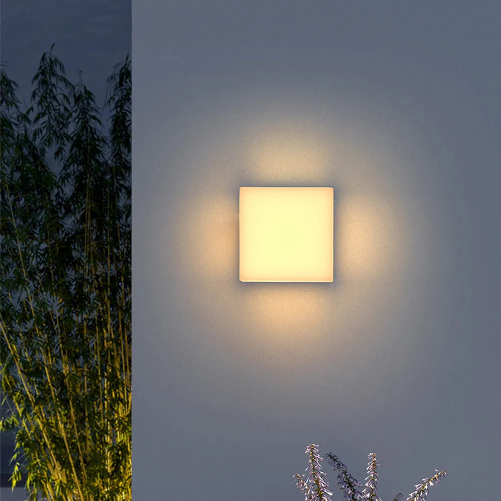 Modern Square Stainless Steel Indoor Outdoor Wall Light | Telvrix