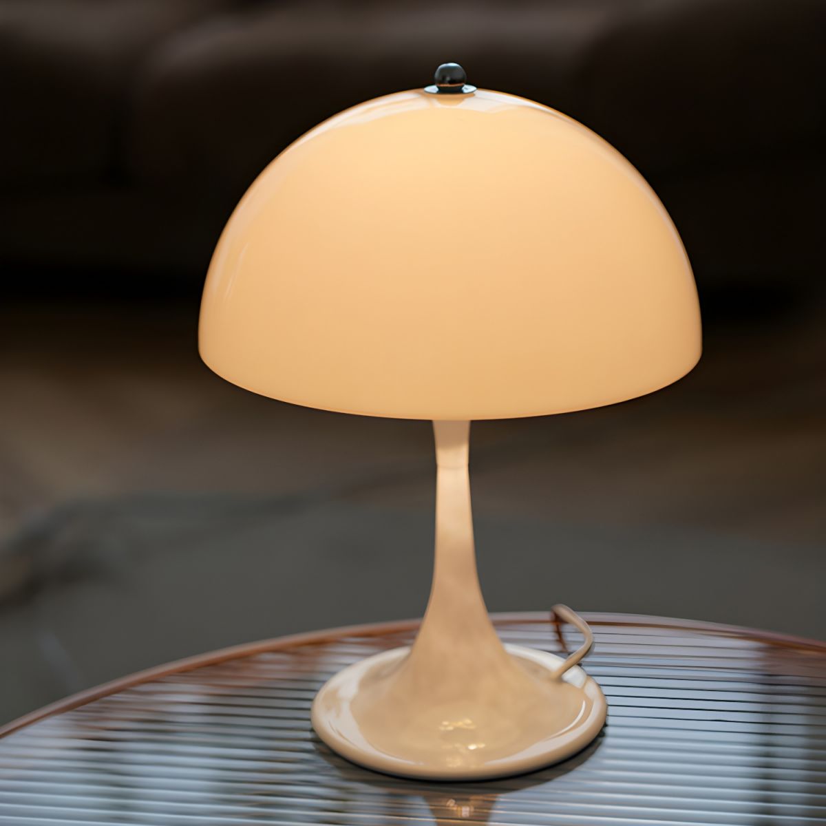 Modern Table Lamp with Acrylic Dome Shade | Arkido