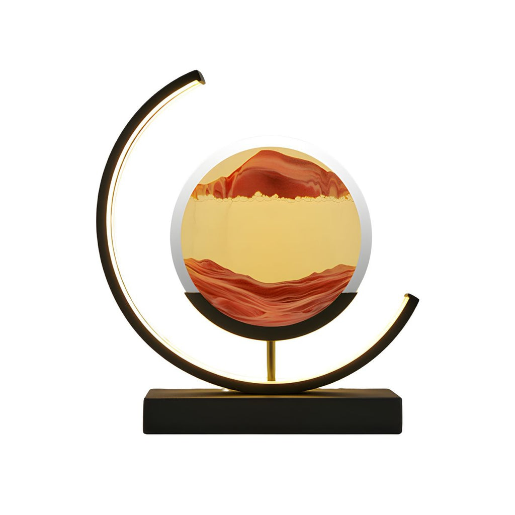 Modern Table Lamp with Acrylic Hourglass Shades | Marvele