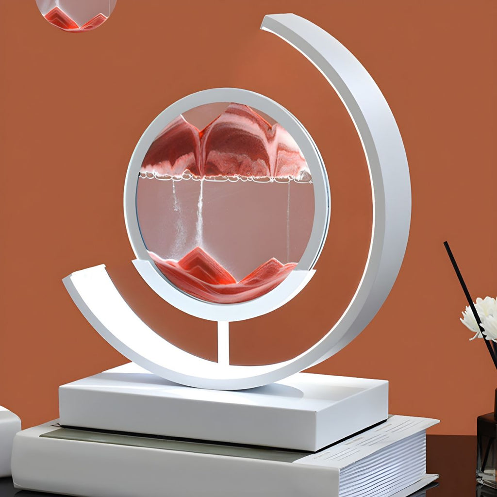 Modern Table Lamp with Acrylic Hourglass Shades | Marvele