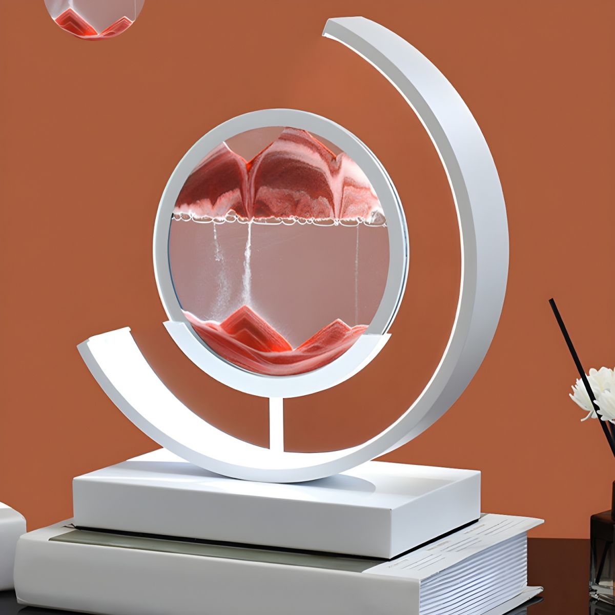 Modern Table Lamp with Acrylic Hourglass Shades | Marvele