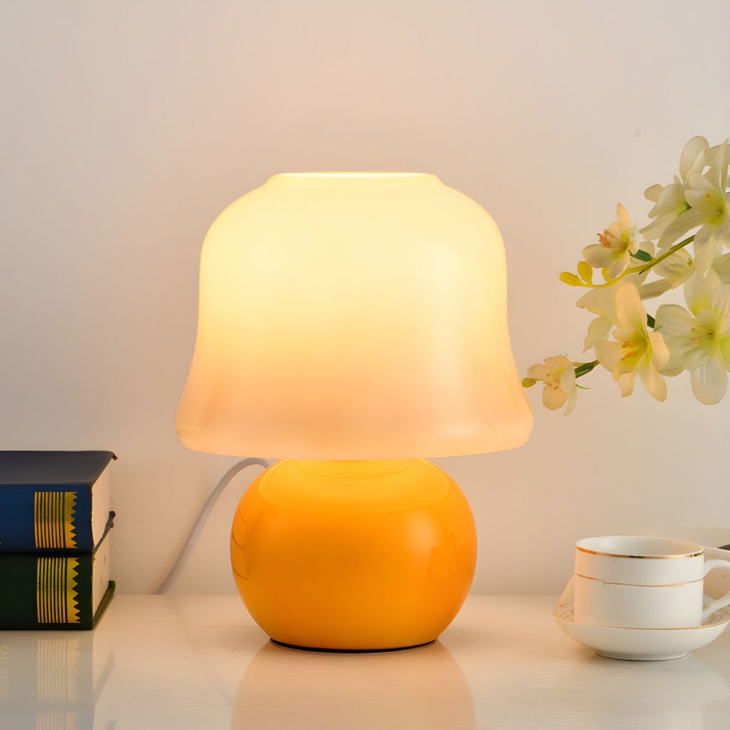 Modern Table Lamp with Glass Shade for Living Room | Virelu