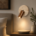 Modern Travertine Rotating Wall Light Design | Travora