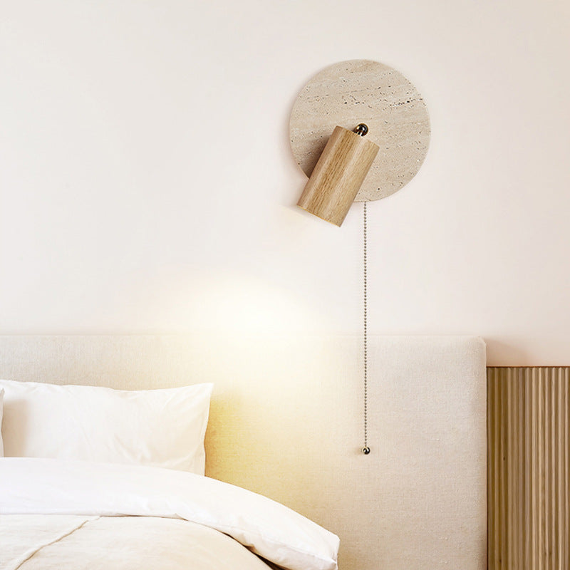 Modern Travertine Rotating Wall Light Design | Travora