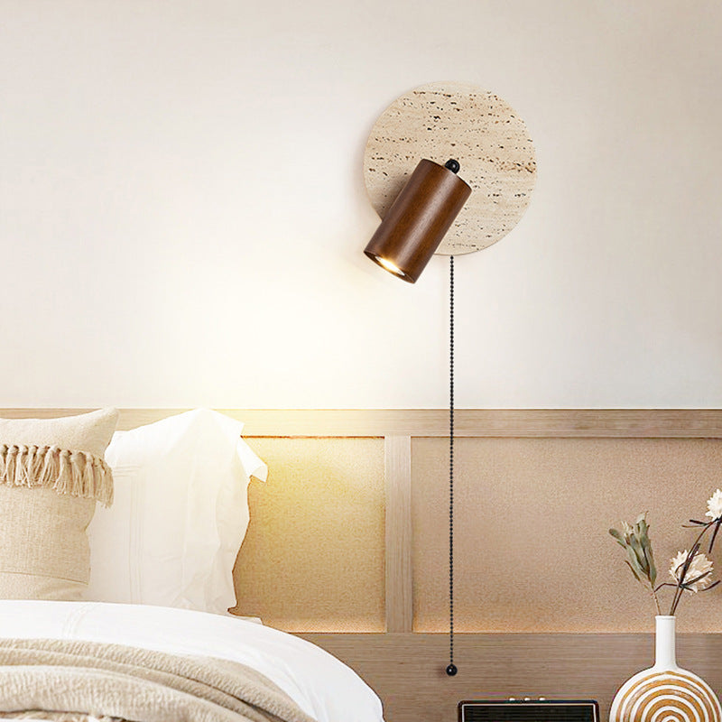 Modern Travertine Rotating Wall Light Design | Travora