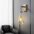 Modern Water Drop Glass Shade Wall Sconce Light | Wensora
