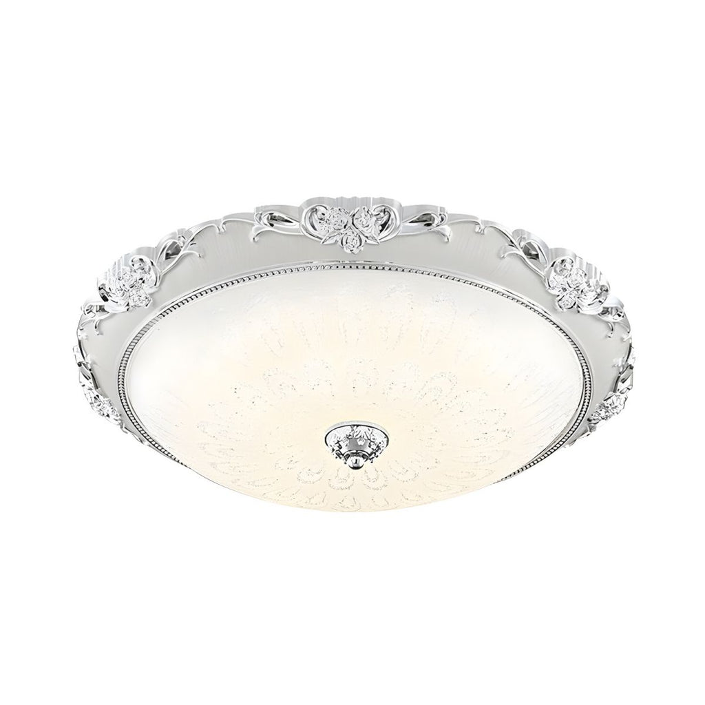 Modern Wide Glass Flush Ceiling Light Fixture | Lunavoa