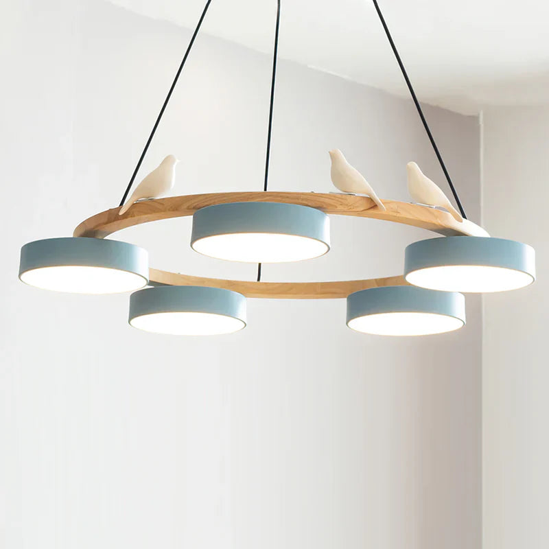 Modern Wooden Frame Chandelier Light Fixture | Lumerae