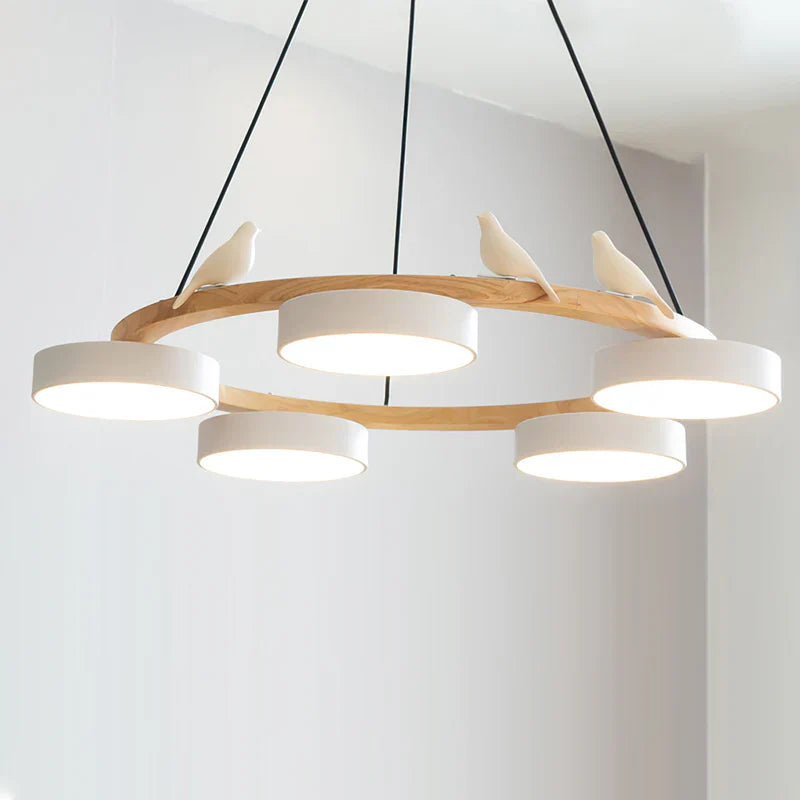 Modern Wooden Frame Chandelier Light Fixture | Lumerae