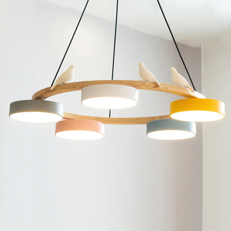 Modern Wooden Frame Chandelier Light Fixture | Lumerae