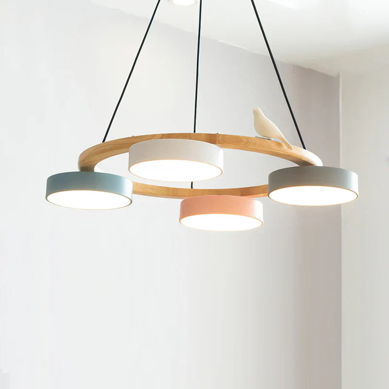 Modern Wooden Frame Chandelier Light Fixture | Lumerae