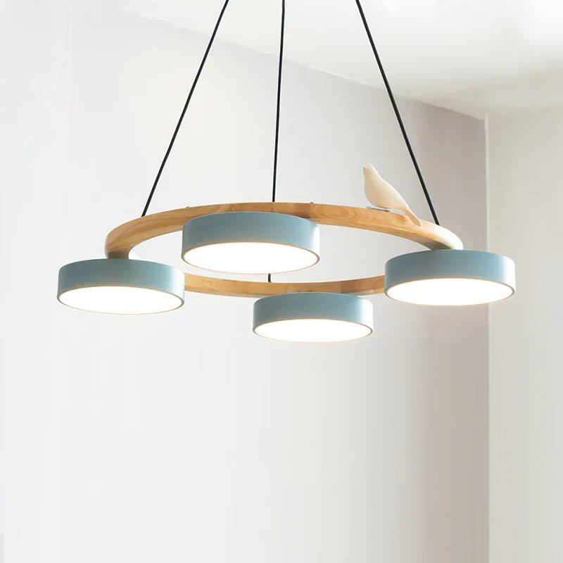 Modern Wooden Frame Chandelier Light Fixture | Lumerae