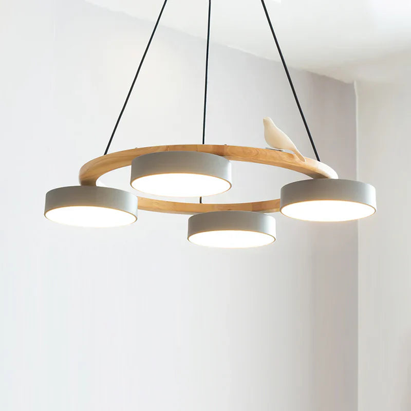 Modern Wooden Frame Chandelier Light Fixture | Lumerae
