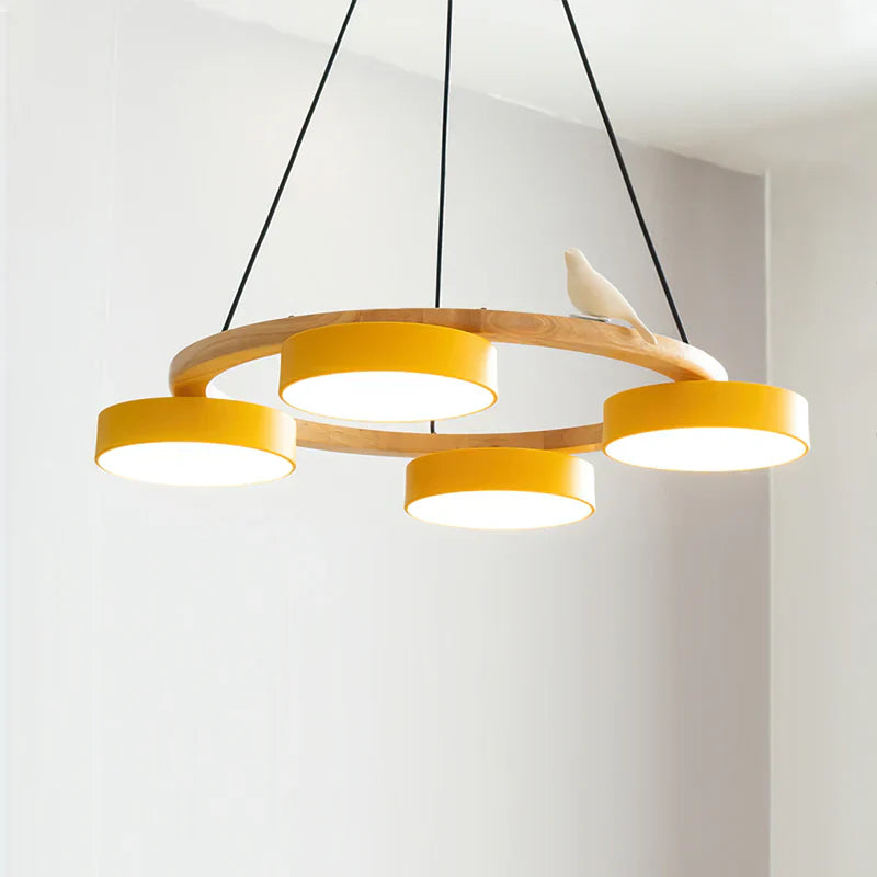 Modern Wooden Frame Chandelier Light Fixture | Lumerae