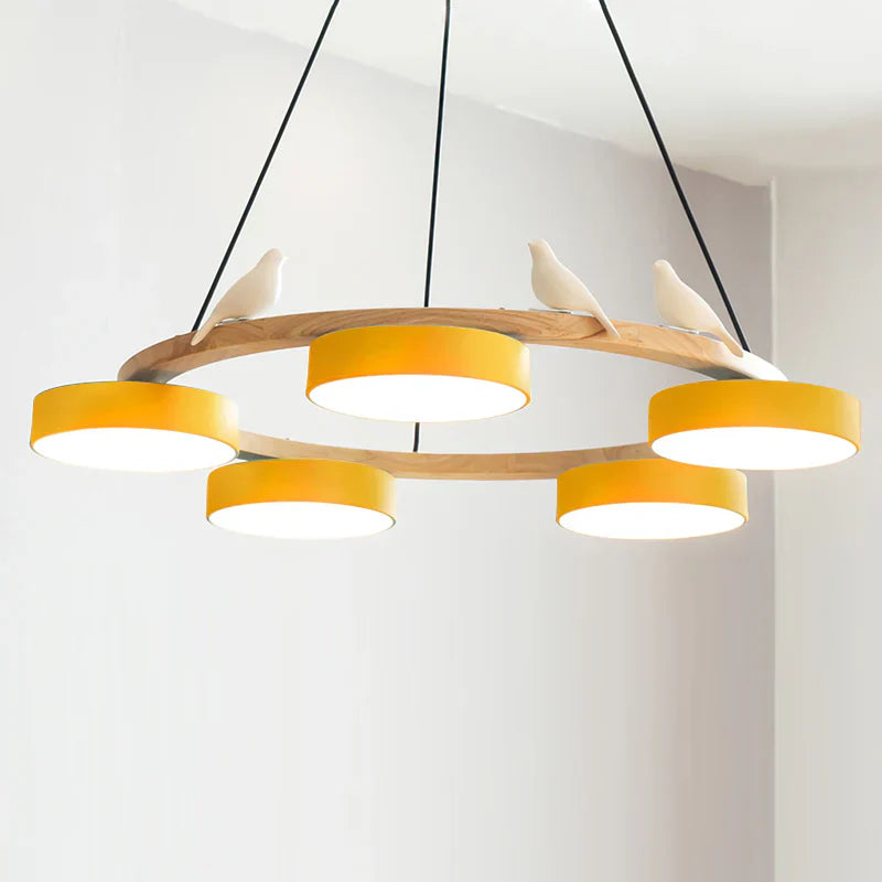 Modern Wooden Frame Chandelier Light Fixture | Lumerae