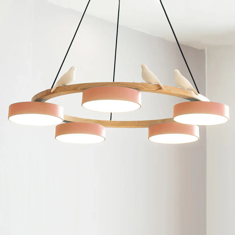 Modern Wooden Frame Chandelier Light Fixture | Lumerae