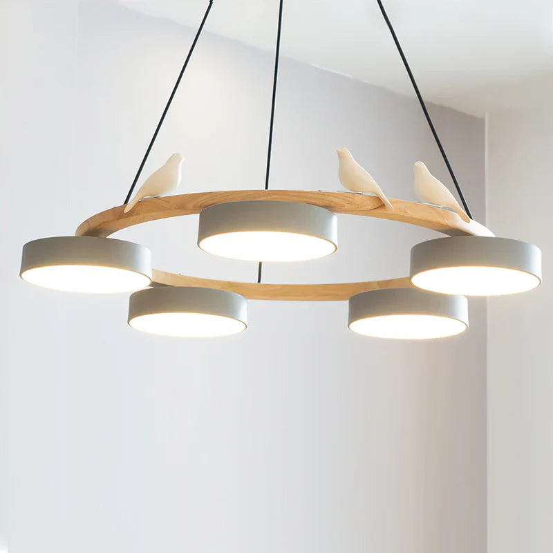 Modern Wooden Frame Chandelier Light Fixture | Lumerae