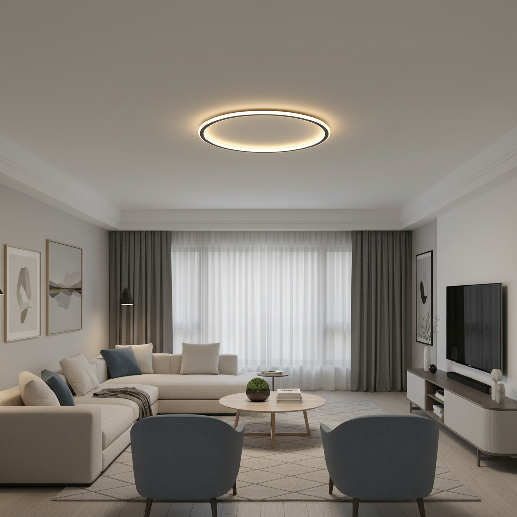 Mysaglobe | Scandinavian Round Ceiling Lamp LED Flush Mount