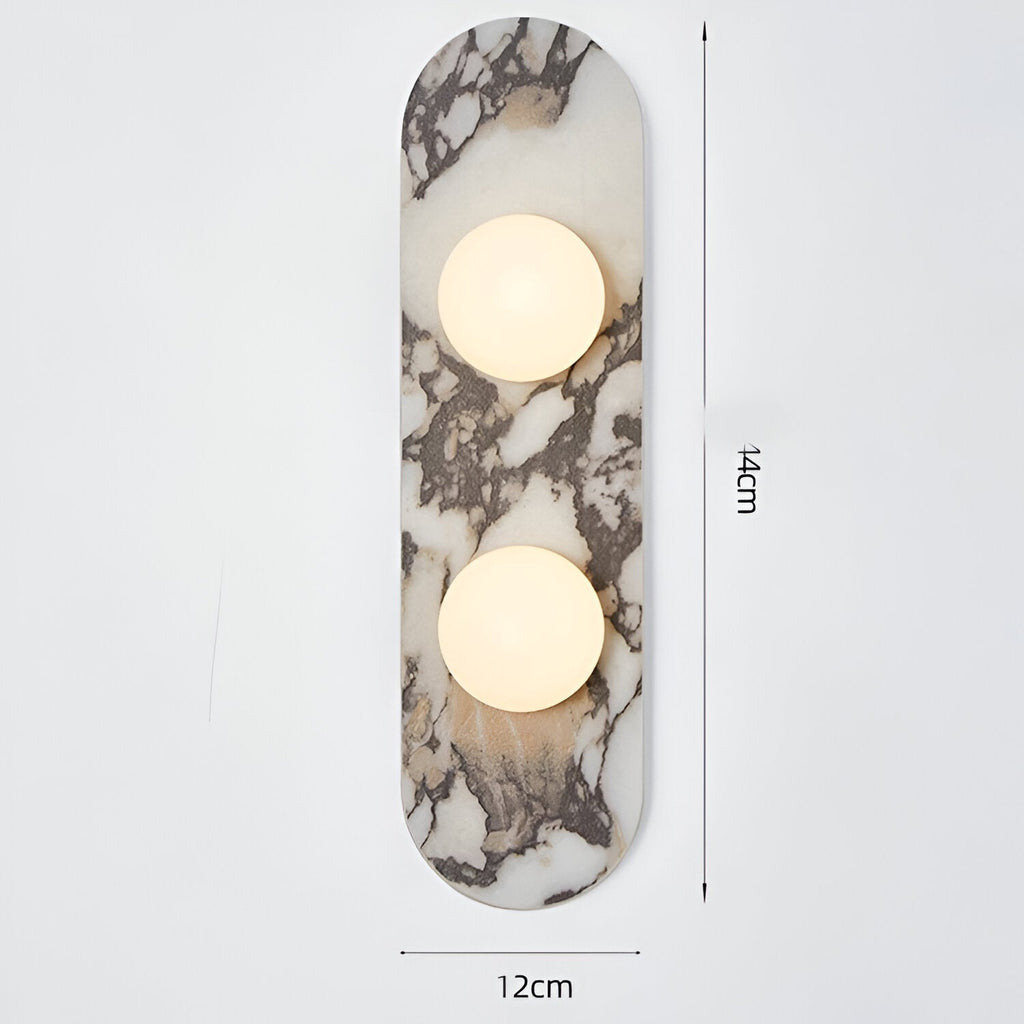 Natural Marble Minimalist LED Wall Sconce Light | Marvian