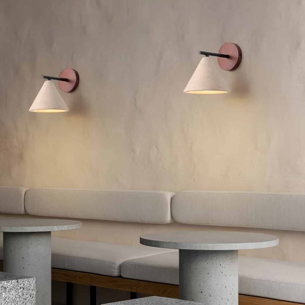 Natural Style Yellow Travertine LED Wall Light | Stoneva