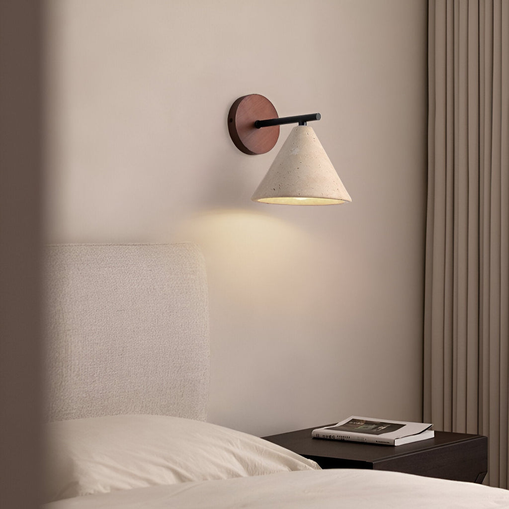 Natural Style Yellow Travertine LED Wall Light | Stoneva