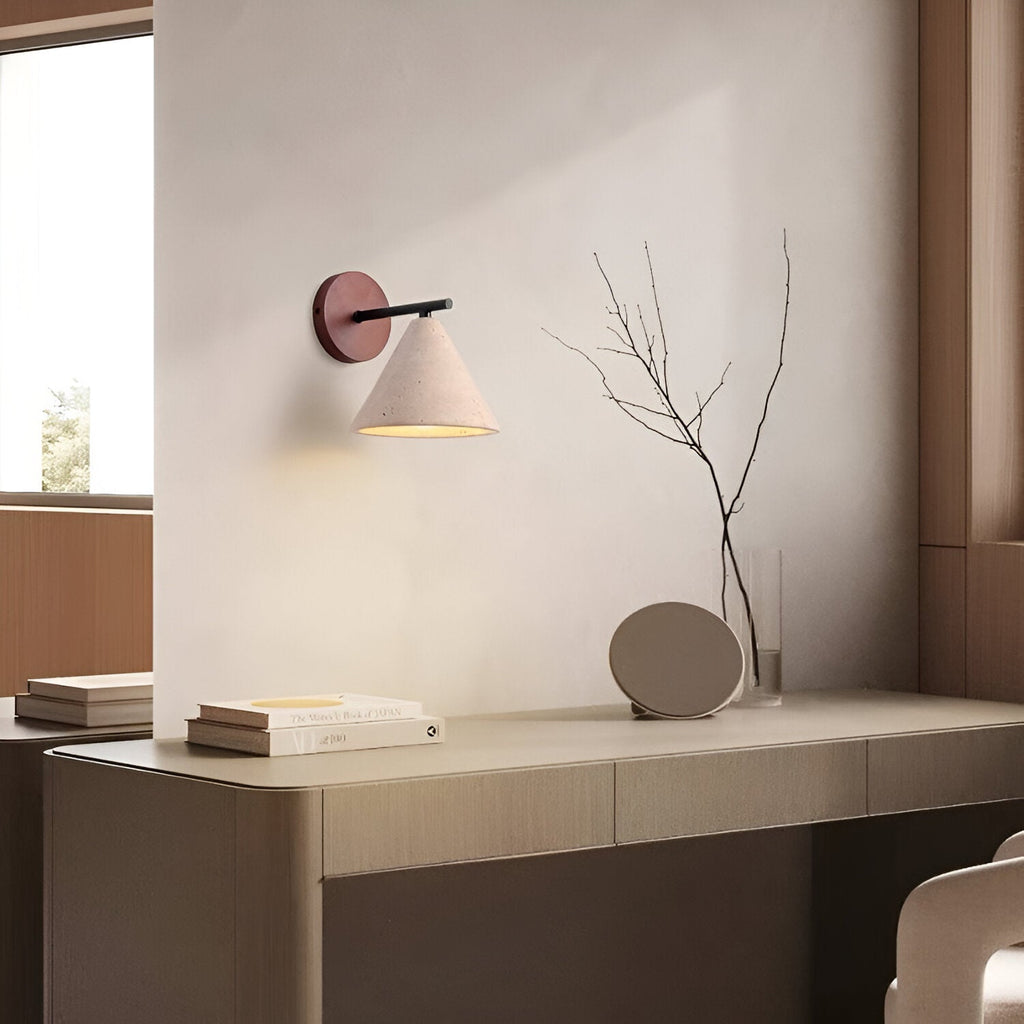 Natural Style Yellow Travertine LED Wall Light | Stoneva
