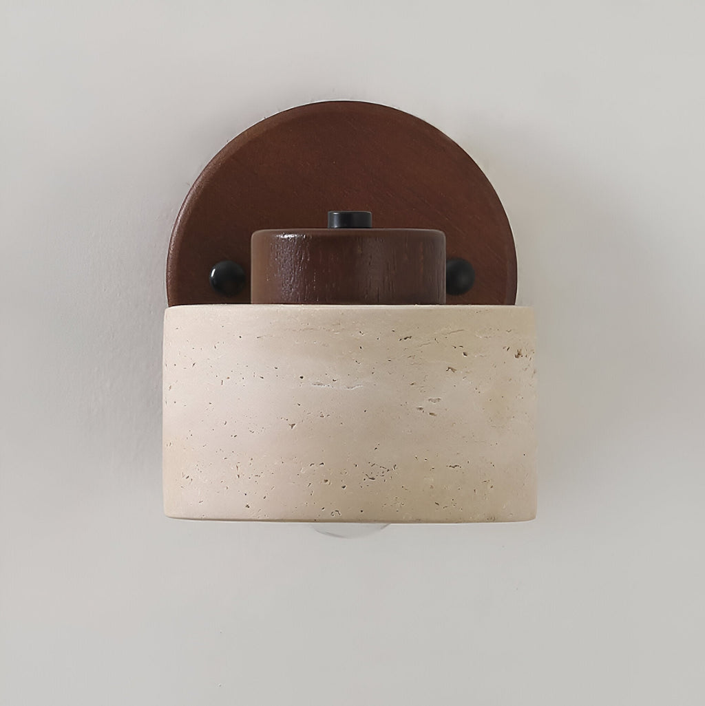 Natural Travertine Stone Wall Light Minimalist Design | Stoniva